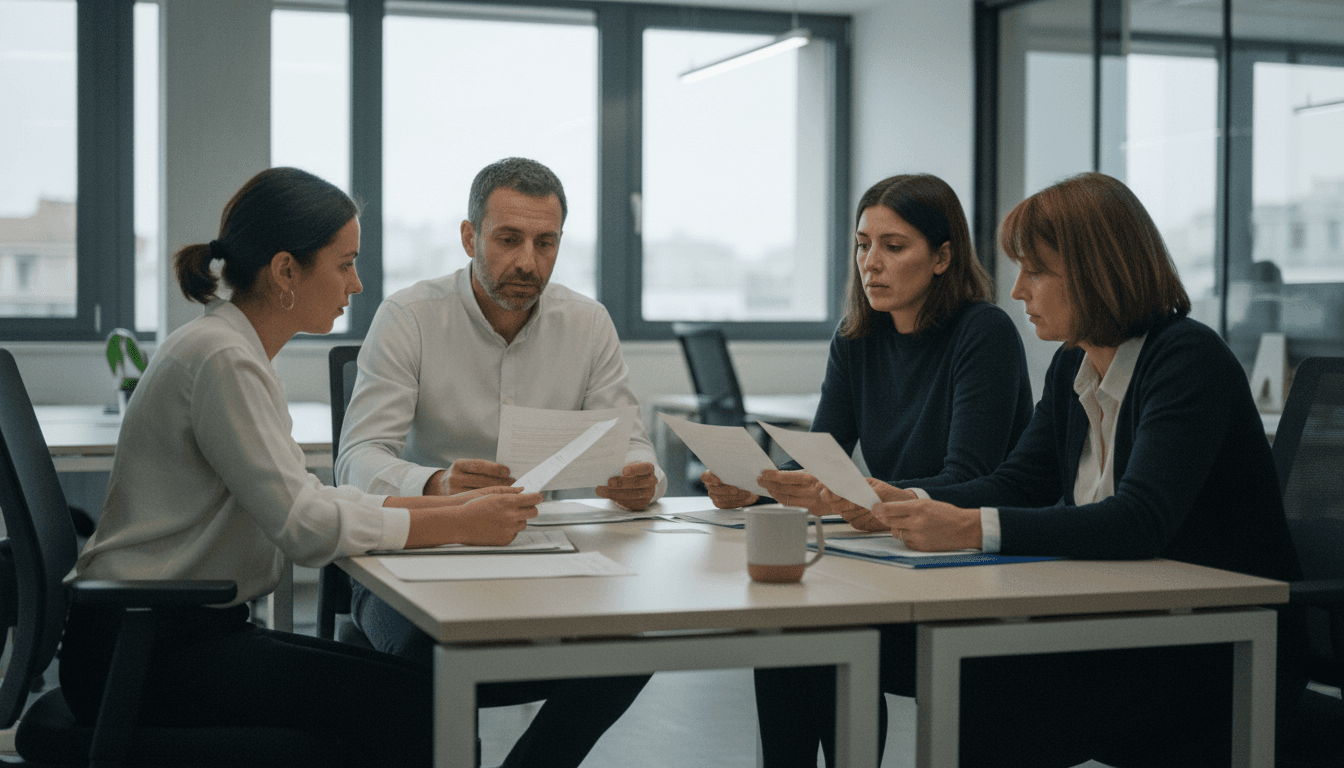 Collaborateurs en télétravail avec smartphone et ordinateur portable sur une table, illustration de l'hyperconnexion